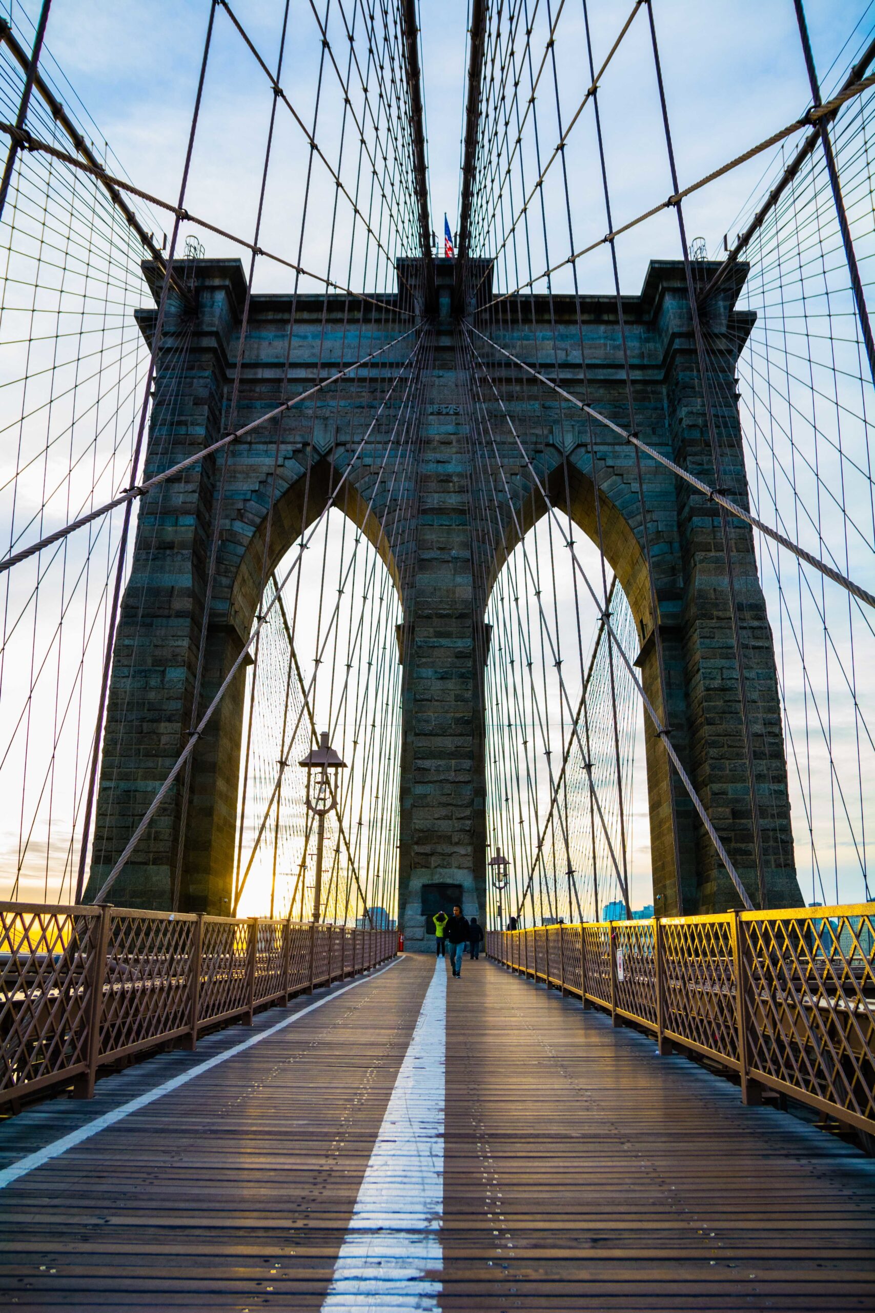 Brooklyn Bridge at sunset New York City