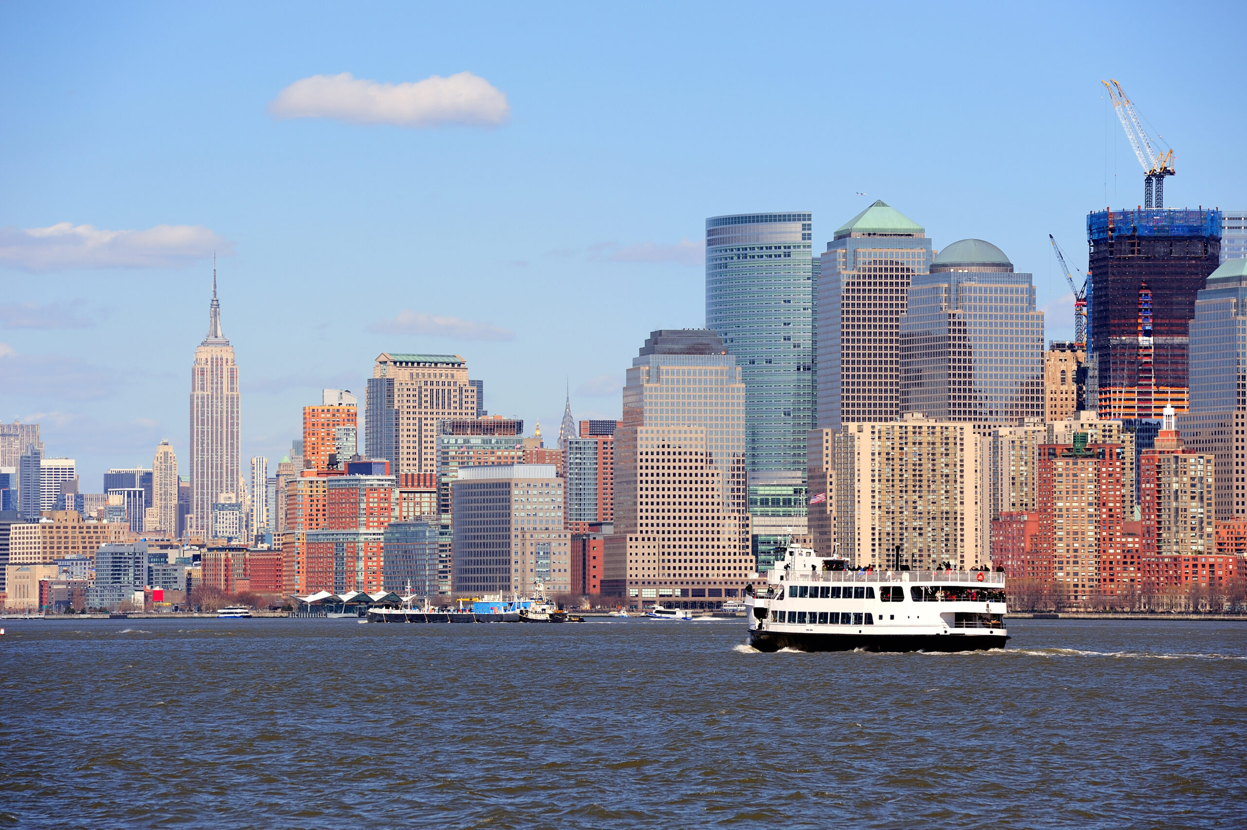 New York City Manhattan skyline from the waterfront